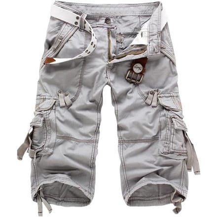 5 couleurs grande taille été Camouflage short Cargo ample hommes Camouflage été Shorts 28-38 34 gris clair