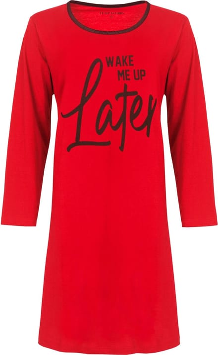 Temptation Dames Nachthemd - Bigshirt - Rood - Maat S