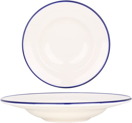 Rinart Pastabord - Blue Edge - Porselein - 27 cm (400cc) - set van 2