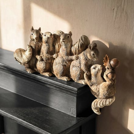 LOBERON Decoratieve eekhoorntjes Quinnby antiekbruin