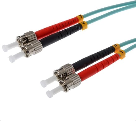 Helos 3m OM3 ST Glasvezel kabel Turkoois