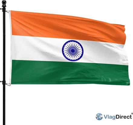 VlagDirect - Indiase vlag - India vlag - 90 x 150 cm.