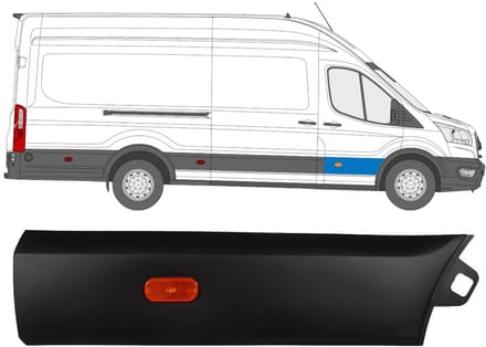 Voordeur sierlijst voor Ford Transit 2014- / Rechts / Set