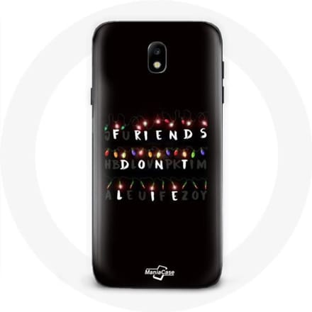 Coque pour Samsung Galaxy J7 2017 Stranger Things Affiche Friends Don't Lie Joyeux noël