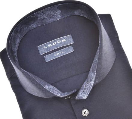 Ledûb slimfit jersey donkerblauw ML7