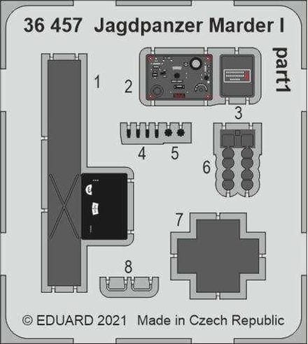 Eduard Modelbouwdecoratie - 36457 Accessoires for Jagdpanzer Marder I - Photo-etch