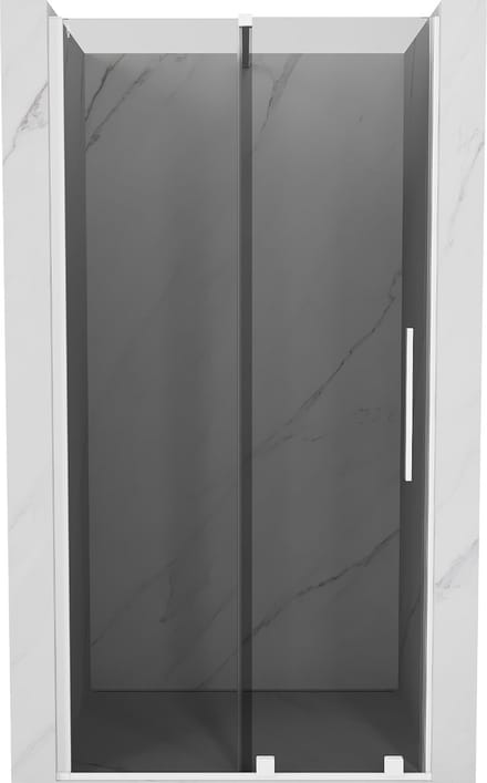 Mexen Velar schuifbare douchedeur 90 , grafiet, wit - 871-090-000-41-20