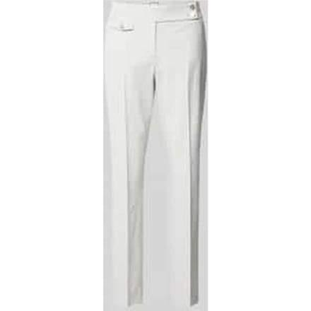 Slim fit linnen broek met persplooien, model 'INEZ'