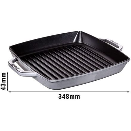 STAUB GRILL PANS - Grillpan - 280x280mm - Gietijzer - Grafietgrijs