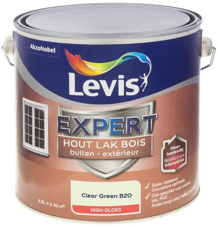 Levis - Expert Hout Lak Buiten High Gloss Mix - Clear Green B20 - Mengverf - 2,5 L