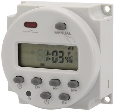 Dailygoody - Tijdschakelaar - Digitale Timer - 7 Dagen Programmeerbaar - Compact Formaat - Elektronische Bediening - 168 Uur Instelling - Voor Thuisge