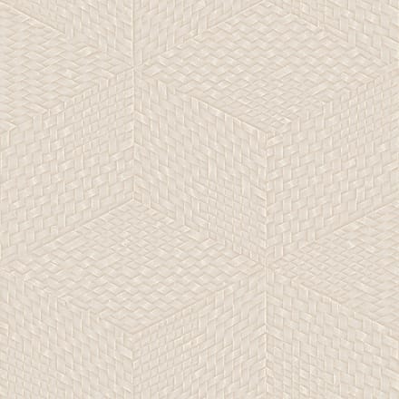 Dutch Wallcoverings - Exclusive Threads Cube Stitch Cream - TP422953