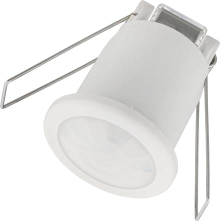 Ledvion - Bewegingsmelder Wit - Inbouw - Schemerschakelaar - IP20 - 360° - Bereik 8m -Lichtsensor