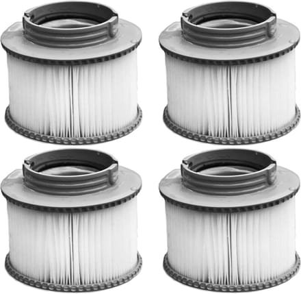 AllSpares Waterfilter (4St.) voor Spa geschikt voor MSpa / SC802 / 40104 met filterhouder