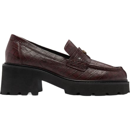 BA&SH Mocassin Croco Claymence Bordeaux Maat: 41 | Instappers Outlet | Dames | Bordeaux