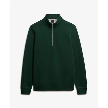 Superdry Vintage Logo Embroidered Henley Sweatshirt Met Halve Rits Groen M Man