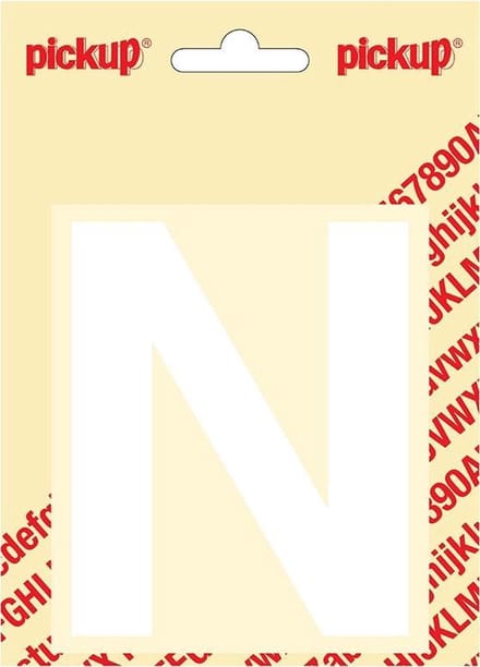 Pickup plakletter Helvetica 100 mm - wit N