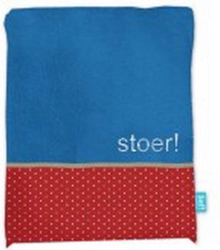 Lief! washand Stoer! Star kobaltblauw met rode rand