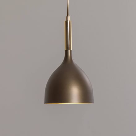 Luminex Noak hanglamp, 1-lamp, titanium-goud/goud, staal