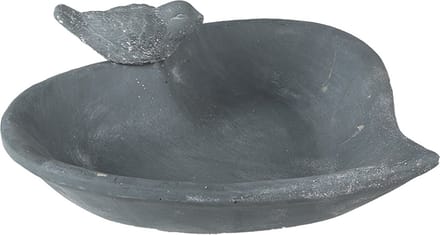 Clayre & Eef Vogelvoederbak Hart 26x26x10 cm Grijs Steen