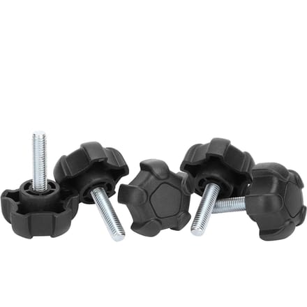5 Stuks M6 25MM Plastic Handvat Duimschroef Vijfpuntige Sterkop Schroef Draad Knooppunt