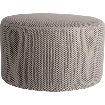Leitmotiv - Poef Retro Mesh Rond - Grijs - 50x50x30 cm