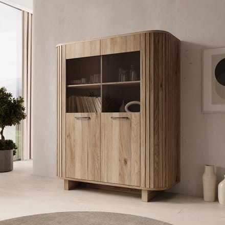 Meubella - Falero - Buffetkast - Eiken - 135x50x162 cm