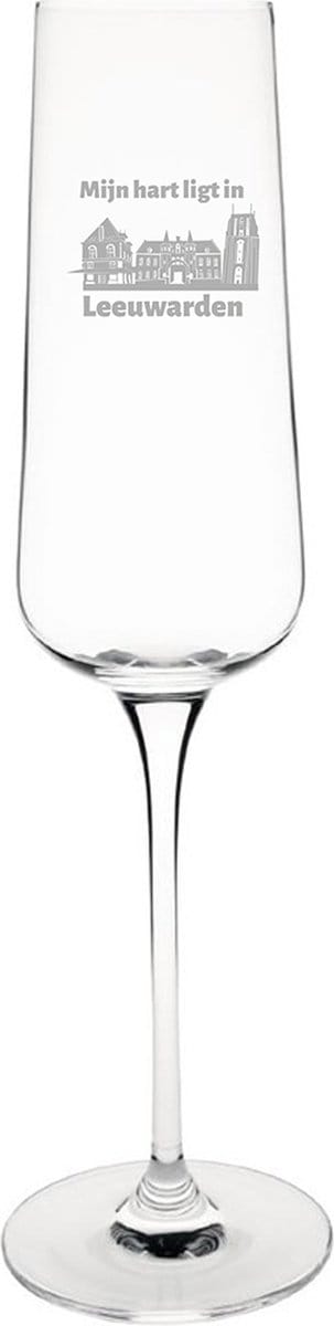 Gegraveerde Champagneglas 27cl Leeuwarden