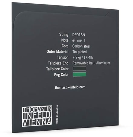 Thomastik Infeld THDP-01SN violin string E-1 4/4 medium 0.26, carbon steel, tin plated