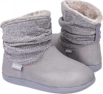 Pantoffels Dames - Sloffen - Maat 40/41 - Grijs - Anti-slip - Comfeet