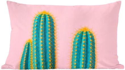 Sierkussens - Kussentjes Woonkamer - 60x40 cm - Cactussen - Modern - Pastel
