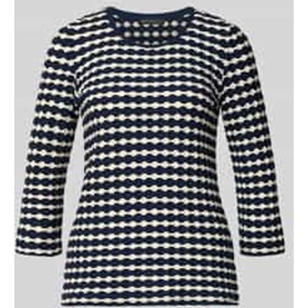 T-shirt in all-over look met 3/4-mouw