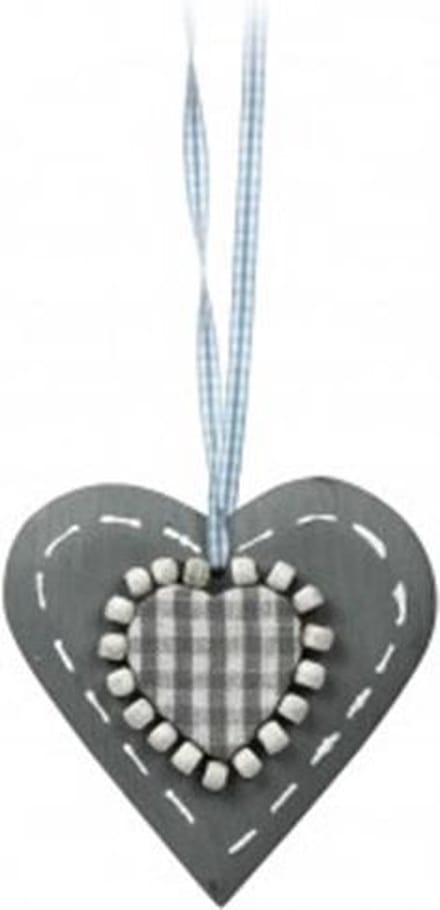 Houten hart met houten kralen