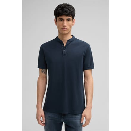 Shirt Phillip, marineblauwe piquéstof