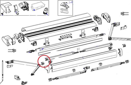 Thule Eindkap Tension Arm LH+RH 5200/6300