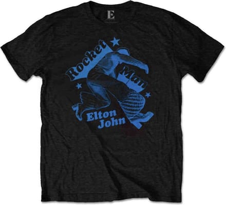 Elton John - Rocketman Jump Heren T-shirt - M - Zwart