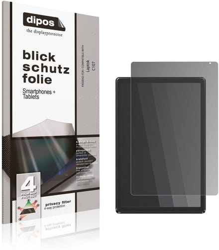 dipos – Matte Privacy Screenprotector geschikt voor Laptok C107 | Anti-Spy Beschermfolie