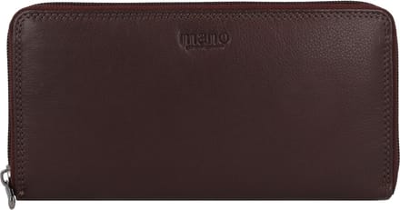 mano Donna Giulia Portemonnee Leer 20 cm - Dames - Horizontaal - dunkelbraun