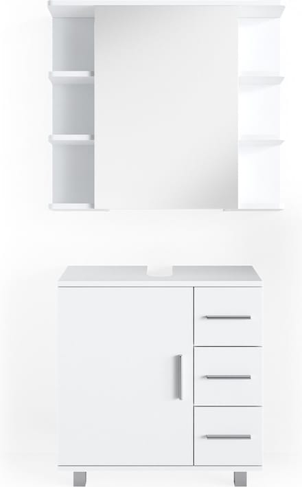 Vicco Badkamermeubel set Ilias, Wit, 2-delig