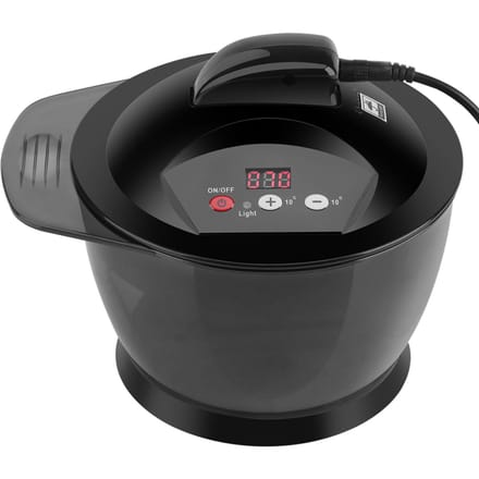 USB LCD Tijdsweergave Elektrische Haarcrème Automatische Mixer Haarverf Mengkom black