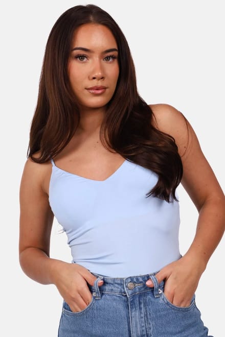 Getdrezzed Top - Maat: M - Body met ingewerkte soft cups lichtblauw