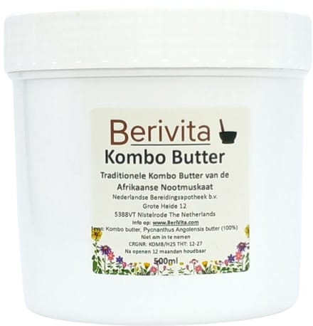 Kombo Butter Puur 500ml - Kombo Boter Pot - Onbewerkt en Ongeraffineerd