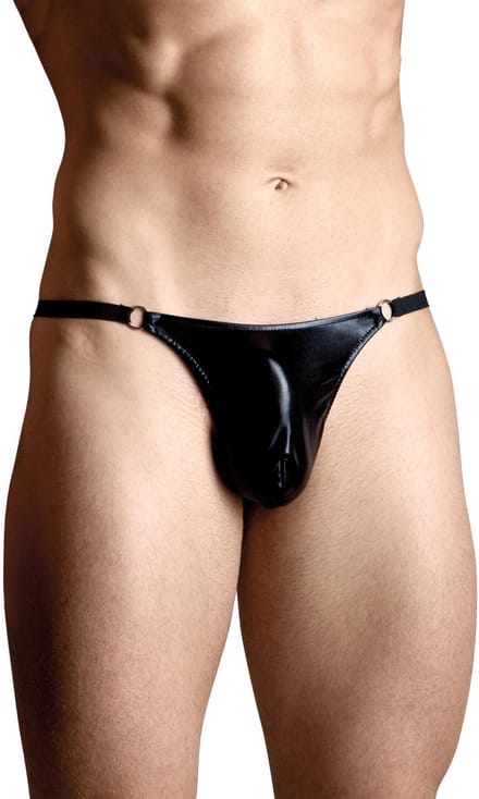 SoftLine Collection - Sexy G-string met wetlook uiterlijk zwart Onesize S t/m L
