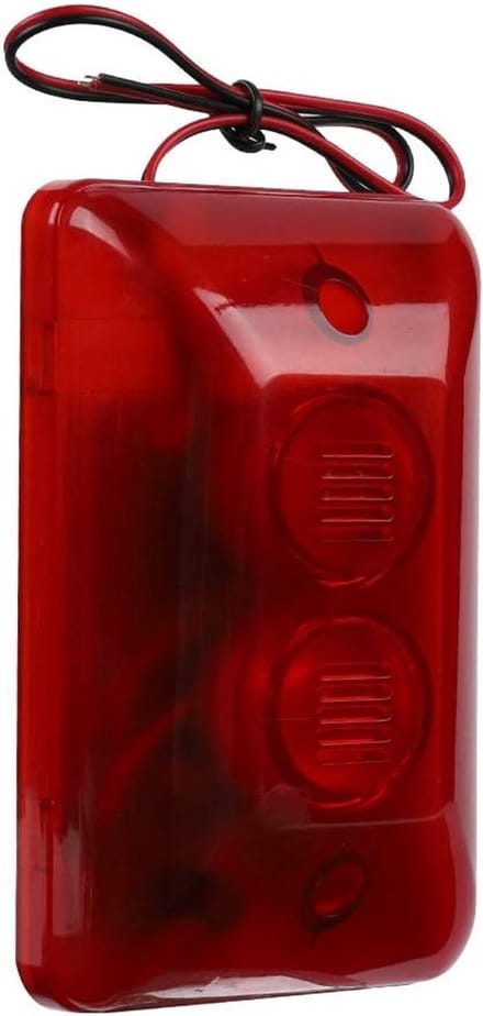 Mini Bedrade Stroboscoop Sirene 120dB met Rode Knipperende LED voor Thuisbeveiliging