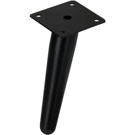 Duraline Tafelpoot Conisch Mat Zwart 15cm