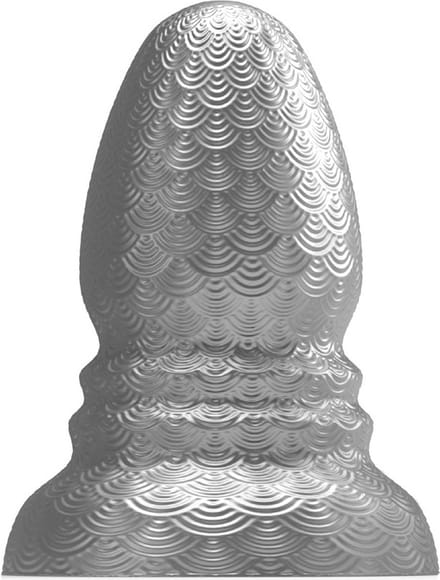 Stretch'r - Ripple - XXL Buttplug - Gun Metal Zilver M