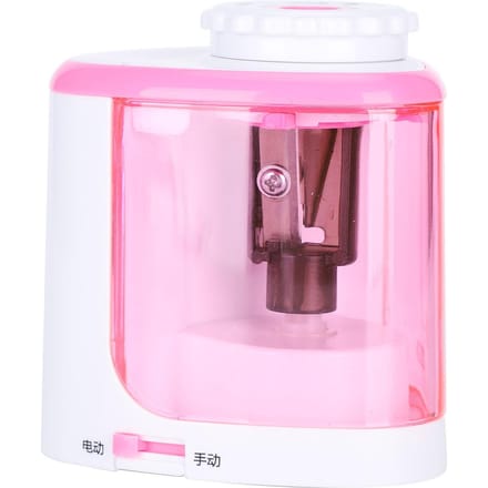 Taille-crayon électrique automatique portable à piles manuel pour étudiant salle de classe white