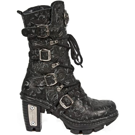 New Rock dames bloemen gotische leren laarzen - NEOTR005-S25