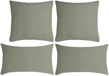 Stof Textile sierkussen Nelson - set 4x - groen - 2 formaten - bank kussens - polyester