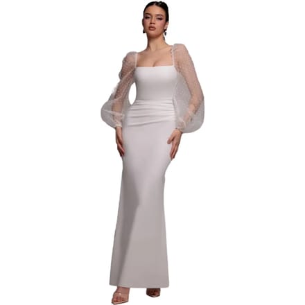 Damesjurk Goddiva Organza Maxi